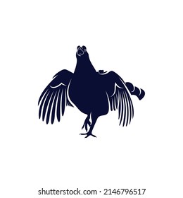 Ilustración vectorial de diseño de Grouse negro, plantilla de diseño de logotipo de Creative Black Grouse, símbolo de icono