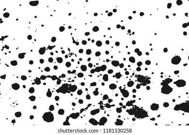 Black grunge abstract texture isolated on white background. Grainy textured design elements. Vector illustration, eps 10.