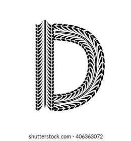 Black grunge alphabet in tire track forms. eps10