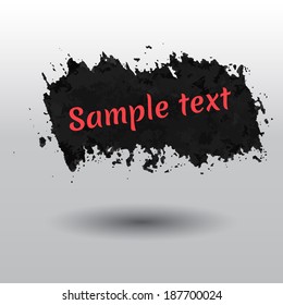 Black grunge background. Vector illustration.