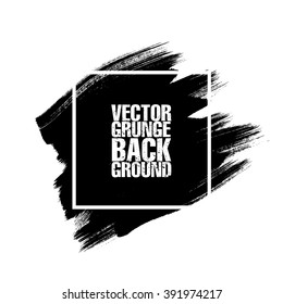Black grunge background. Vector Illustration