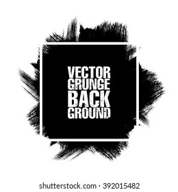 Black grunge background. Vector Illustration