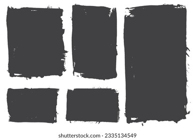 Black grunge backgrounds.Grunge frames set.