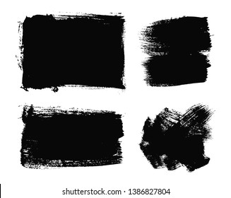 Banners en negro. Elementos de diseño sucios.