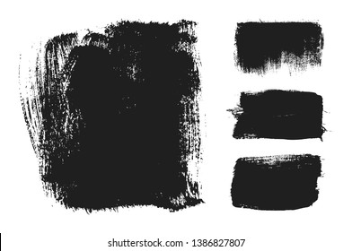 Black grunge banners.Dirty design elements.