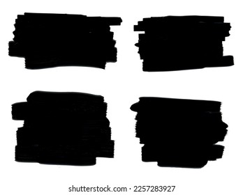 Black grunge banners.Dirty design elements.