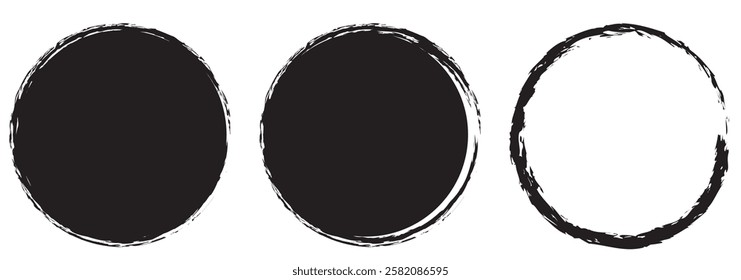 black grunge brush circle icon . 1176