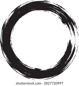 Black Grunge Brush Circle Ring Texture