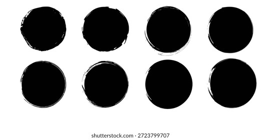 Vetor de moldura de pincel preto