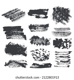 Saltos de brocha de grano negro. trazos de pincel