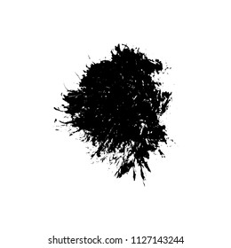 Black grunge brush stroke