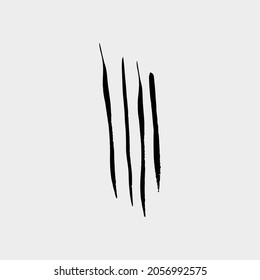 Black grunge brush stroke. ink smear. Ink spot 