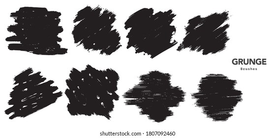 Black grunge brush stroke template