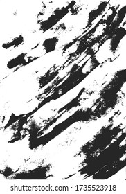 La textura de pincel de grunge negro es de estilo retro sobre fondo blanco. Sensación de color abstracto. Elemento de diseño artístico sucio.