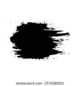 Black Grunge Brush Stroke Vector