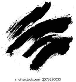 Black Grunge Brush Stroke Vector
