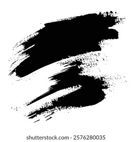 Black Grunge Brush Stroke Vector