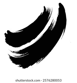 Black Grunge Brush Stroke Vector