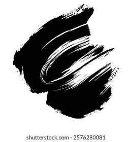 Black Grunge Brush Stroke Vector