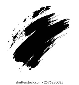 Black Grunge Brush Stroke Vector