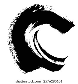 Black Grunge Brush Stroke Vector