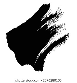 Black Grunge Brush Stroke Vector