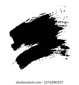 Black Grunge Brush Stroke Vector