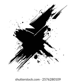 Black Grunge Brush Stroke Vector
