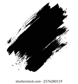 Black Grunge Brush Stroke Vector