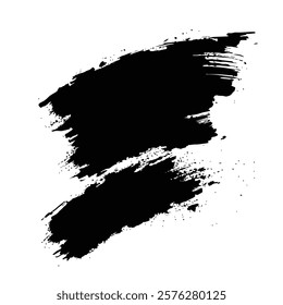 Black Grunge Brush Stroke Vector