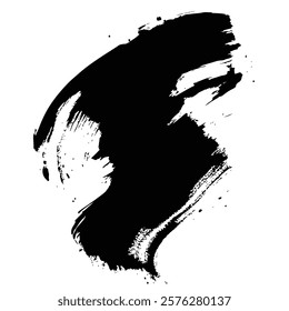 Black Grunge Brush Stroke Vector