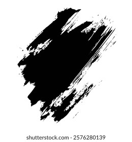 Black Grunge Brush Stroke Vector