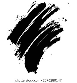 Black Grunge Brush Stroke Vector