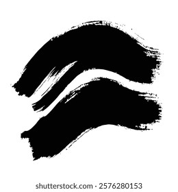 Black Grunge Brush Stroke Vector