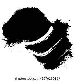 Black Grunge Brush Stroke Vector