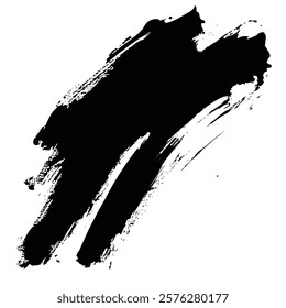 Black Grunge Brush Stroke Vector
