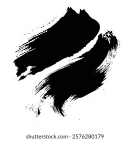 Black Grunge Brush Stroke Vector