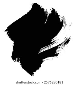 Black Grunge Brush Stroke Vector