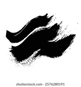 Black Grunge Brush Stroke Vector