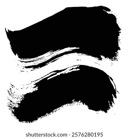 Black Grunge Brush Stroke Vector