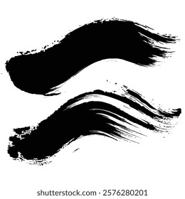 Black Grunge Brush Stroke Vector