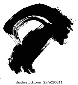 Black Grunge Brush Stroke Vector