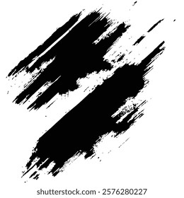 Black Grunge Brush Stroke Vector