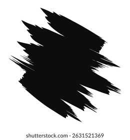 Black Grunge Brush Stroke Vector