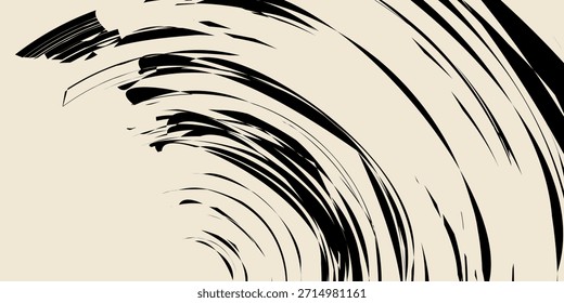 Black Grunge Brush Stroke Vector