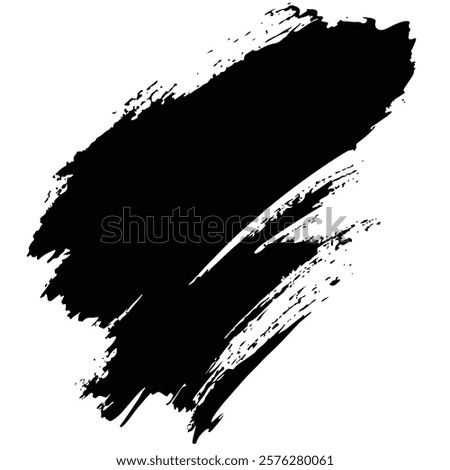 Black Grunge Brush Stroke Vector