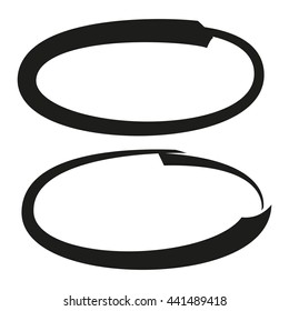 black grunge circle markers