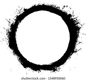 Black Grunge Circle Round Background
