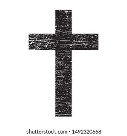 Black Grunge Cross Vector Isolated Stock Vector (Royalty Free ...