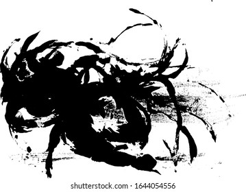 Black Grunge Distressed Paint Background Overlay Texture